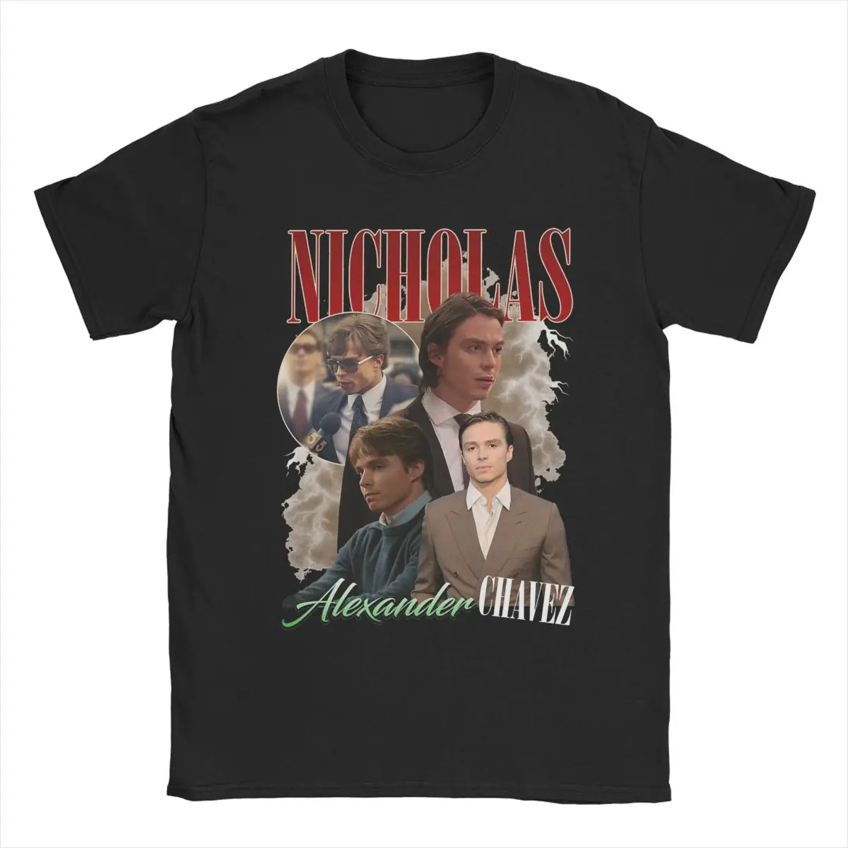 Nicholas Chavez Actor Men T Shirts Vintage Tees Short Sleeve Round Collar T-Shirts 100% Cotton Gift Idea Tops