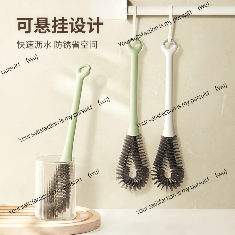 Household fluff long handle cup brush no dead ends cleaning brush stove pot bottle brush does not hurt hands kitchen utensils