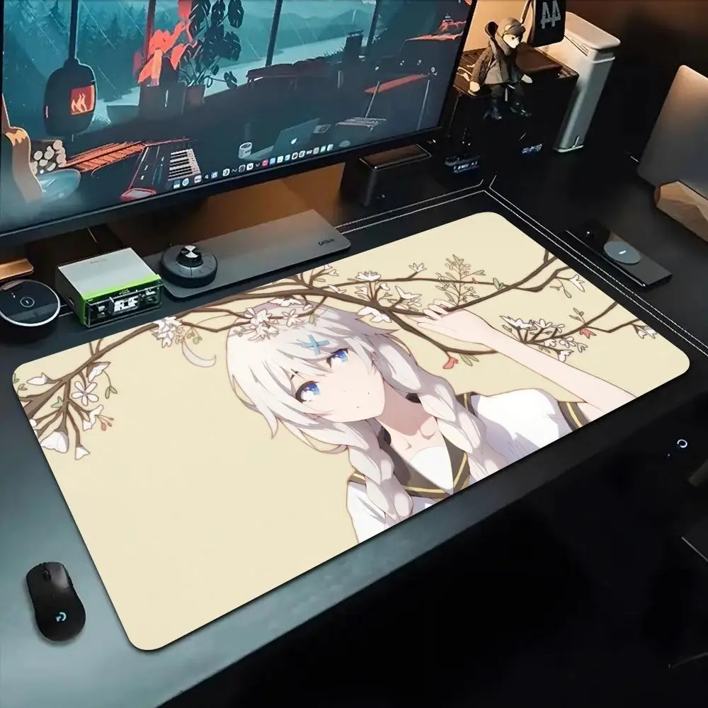 

kiana kaslana Mouse Pad 500X1000 mm Large Gaming Mousepad Gamer XL Rubber Otaku Keyboard Pad Laptop Desk Mat