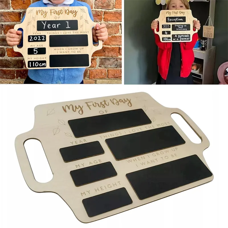 First Day Of School Sign Portable Hang Back School Blackboard Sign Personalized First Day Of School Chalk Board Photo Prop