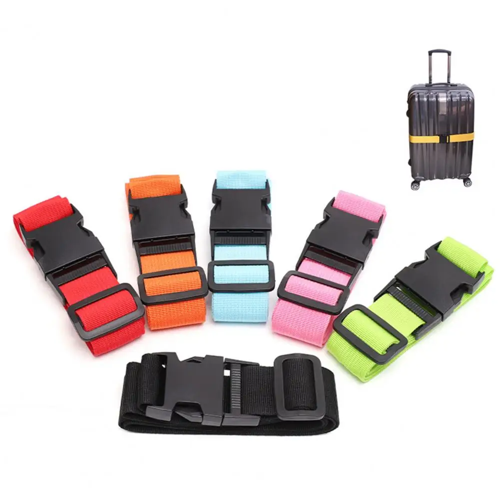 High Density Luggage Rope Solid Braid Strong Bearing Adjustable Buckle Travel Suitcase Strap Belt Suitcase Accessories