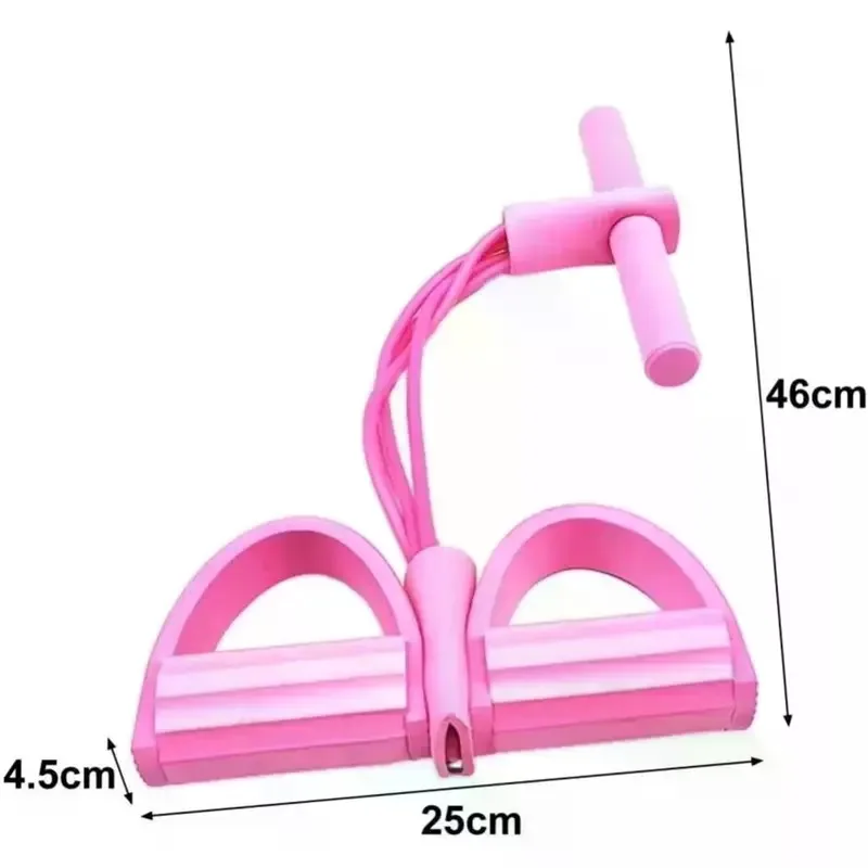 8-Tube TPE Foam Rope Stretching Band with Non-Slip Handles, Elastic Tension Fitness Equipment for Abdominal Arms Training, Portable Yoga Workout Set