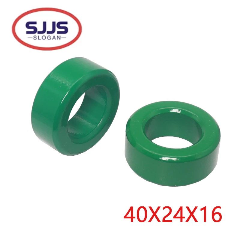 【1PCS】Mn-Zn High Conductivity Green Ferrite Core Ring 40*24*16mm 40x24x16mm anti-interference Filter Inductor
