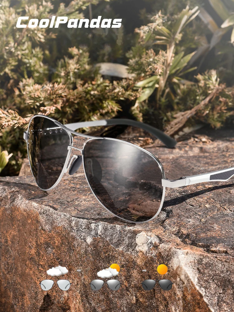 

Fashion Aviation Polarized Sunglasses Man Photochromic Anti-Glare Driving Glasses Woman Pilot Eyewear UV400 gafas de sol hombre