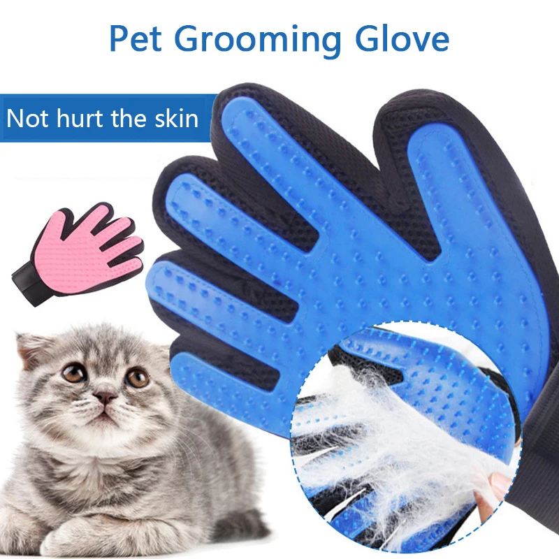 

Pet Glove Cat Grooming Glove Dog Brush Puppy Hair Deshedding Cat Comb Hair Remover Clean Massage Brush for Shedding Pet Supplies