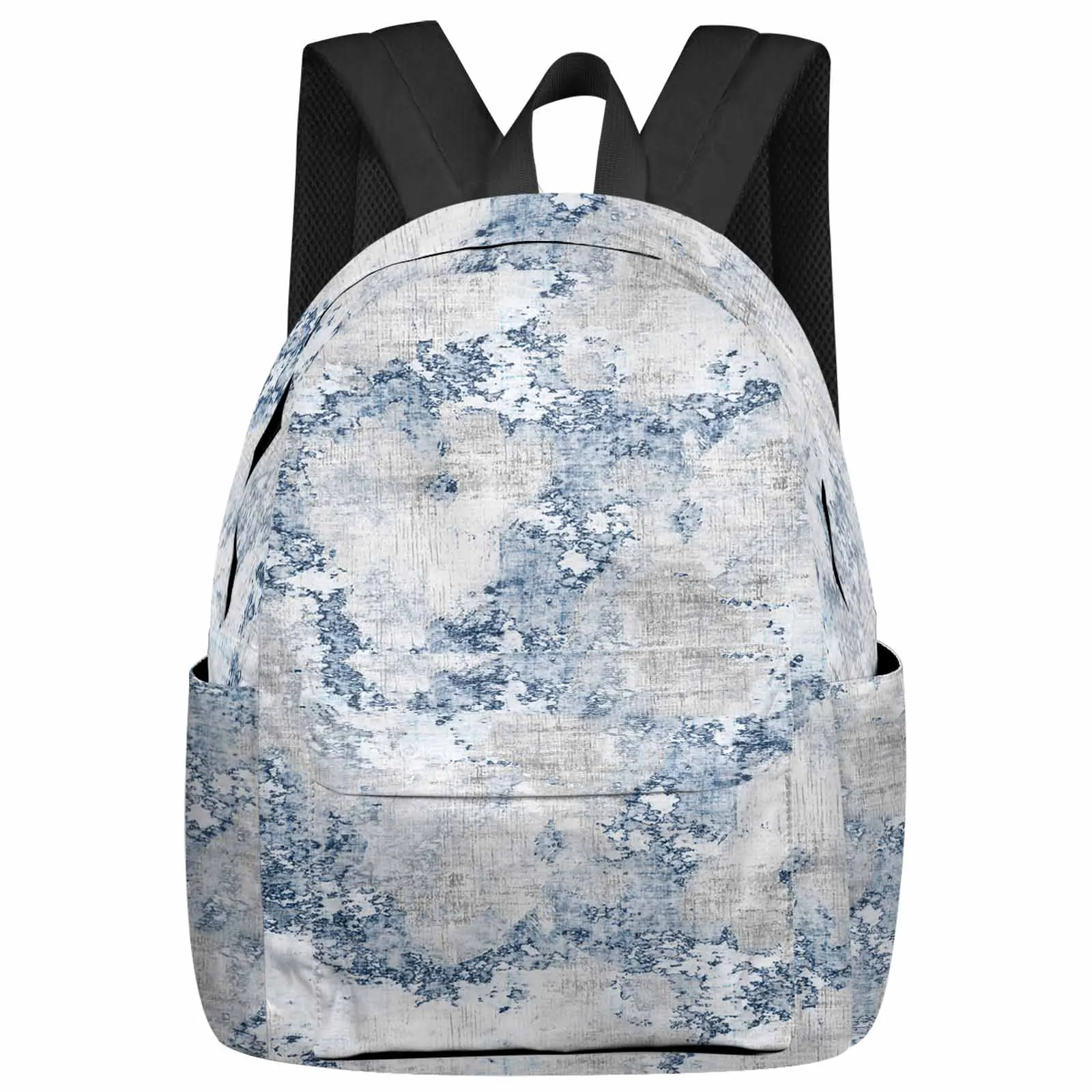 

Abstract Blue Texture Marble Backpack School Bags for Teenagers Students Laptop Bag Women's Casual Travel Backpack