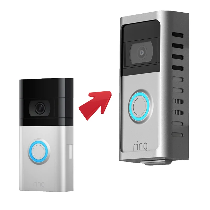 Dudukan Bel Pintu Cocok untuk Bel Pintu Video Cincin 1/2/3/3 Plus/Rilis 4/2020/2023 Perak