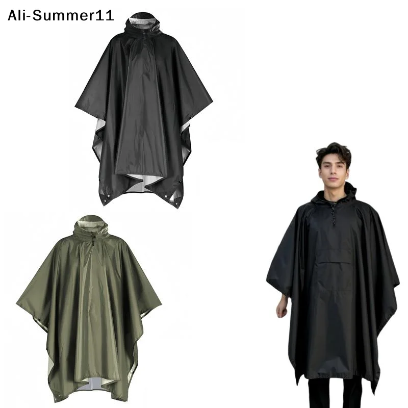 【A6L】Impermeable, Poncho de Lluvia con Capucha, Protección Solar para Viajes, Camping, Senderismo, Pesca, Ciclismo y Escalada