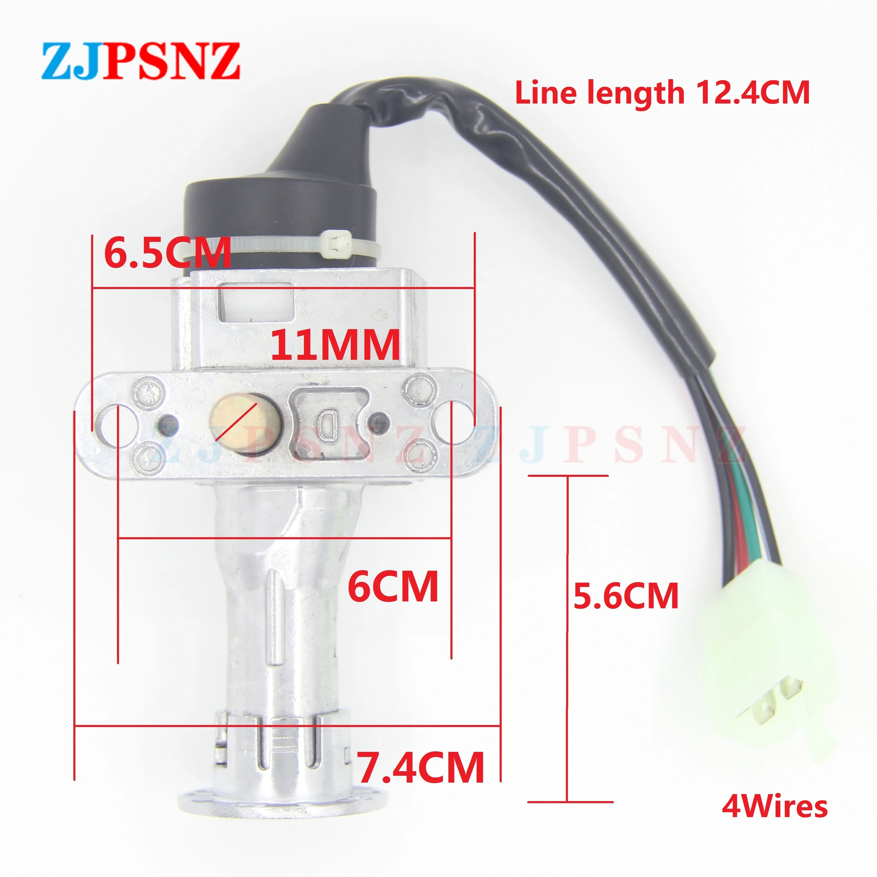 Motorcycle Switch Key Faucet Lock Head Lock Electric Door Lock 4Wires For GY6 CG125 Motorcycle ATV Scooters Ignition 125cc