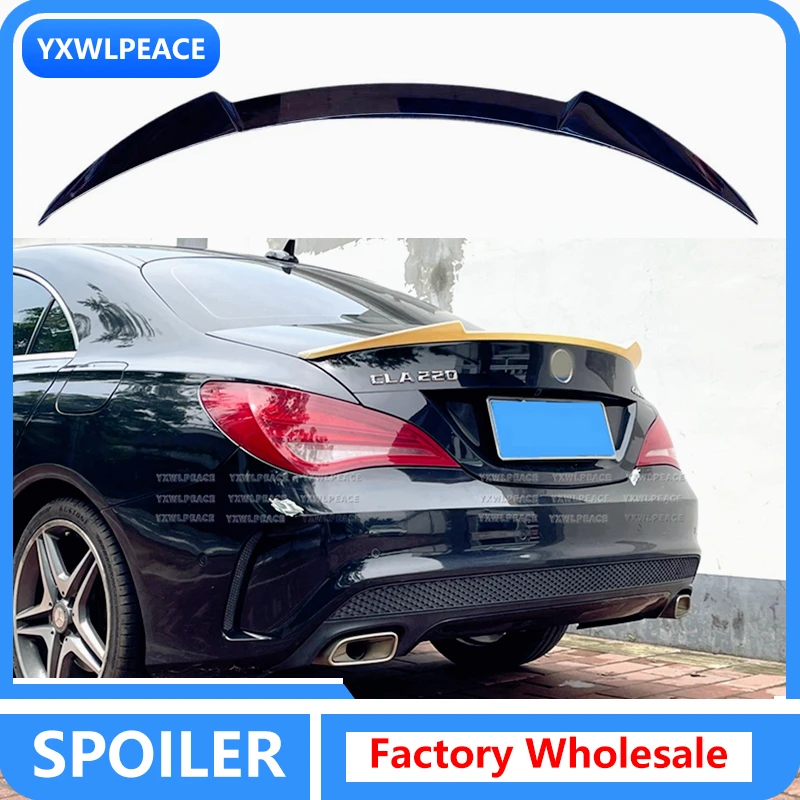 

For Mercedes Benz CLA45 W117 C117 CLA 200 250 260 Sedan 2013-2018 CS Style ABS Plastic Rear Trunk Lip Wing Spoiler