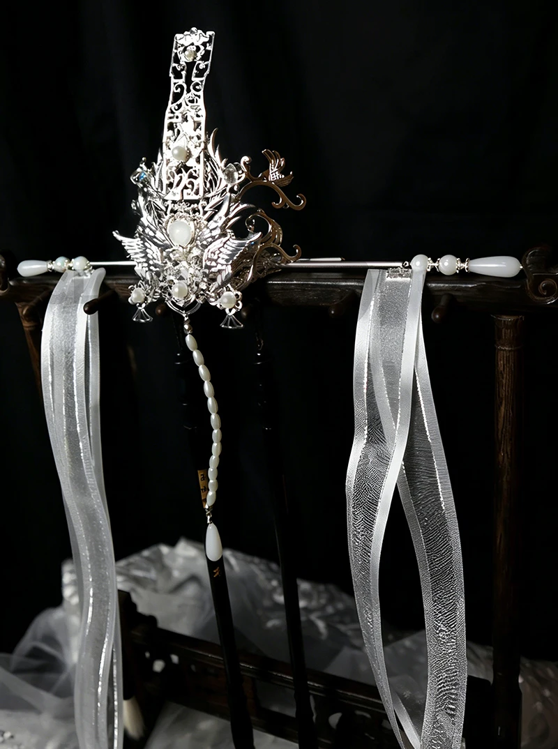 Tian Guan Ci Fu Shi Qingxuan Scum Villain Self Saving System Shen Qingqiu Cosplay Hair Crown Tiara Props Halloween Accessory - view 4