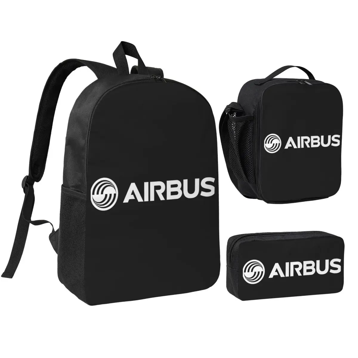 

Airbus Logo White Backpack Student BookBag School Bag Shoulder Bags 3ps Insulated Lunch Bag Pencil Case