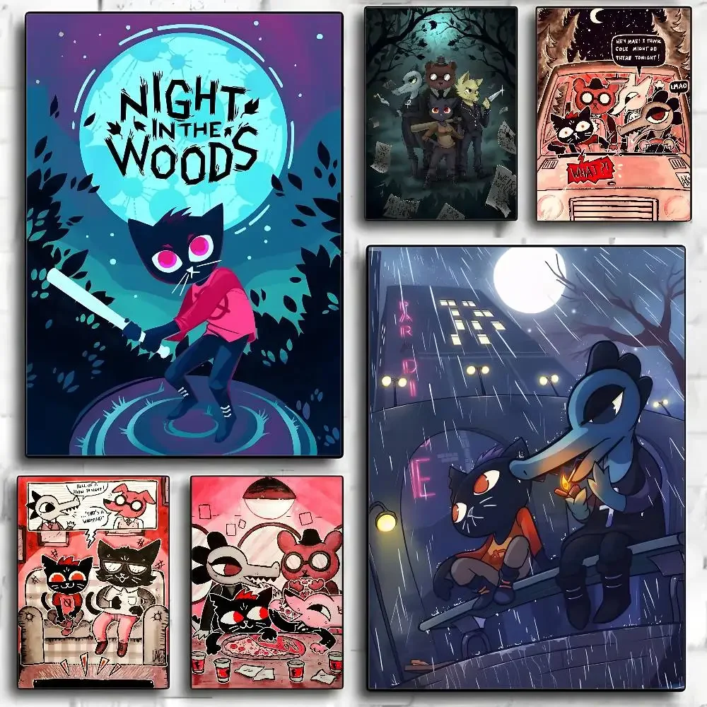 anime-n-night-in-the-woods-poster-a-prova-d'agua-hd-art-wall-decal-impressao-autoadesiva-decoracao-estetica-de-quarto-de-casa-para-sala-de-estar
