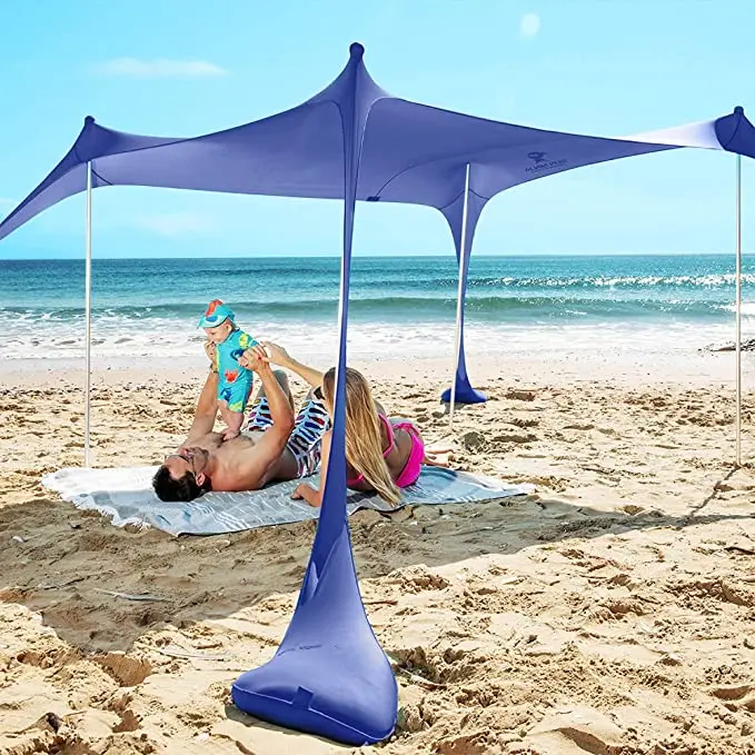 

NPOT Pop Up Beach Tent Sun Shelter UPF50+ with Sand Shovel Outdoor Shade for Camping Trips, Fishing, Backyard Fun or Picnics