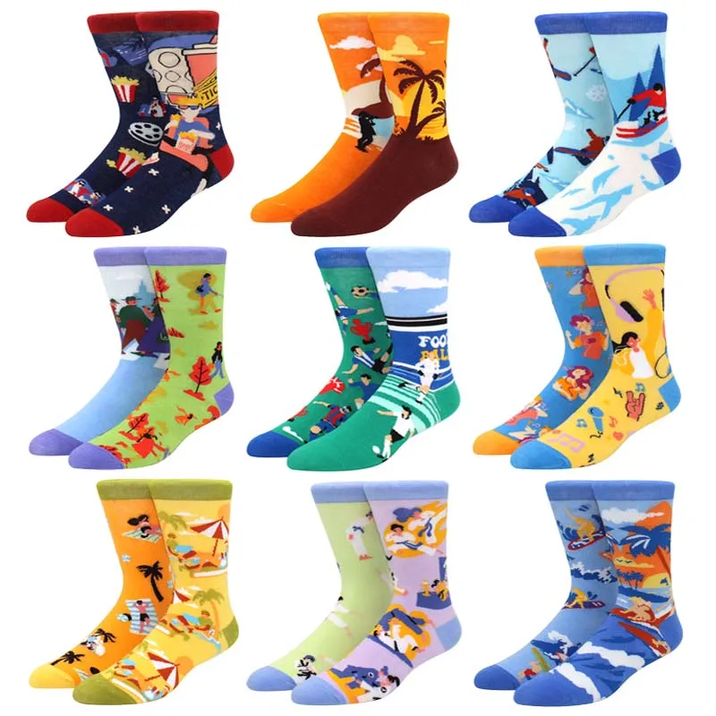 Women's sports series AB face socks European and American ins-style trend socks