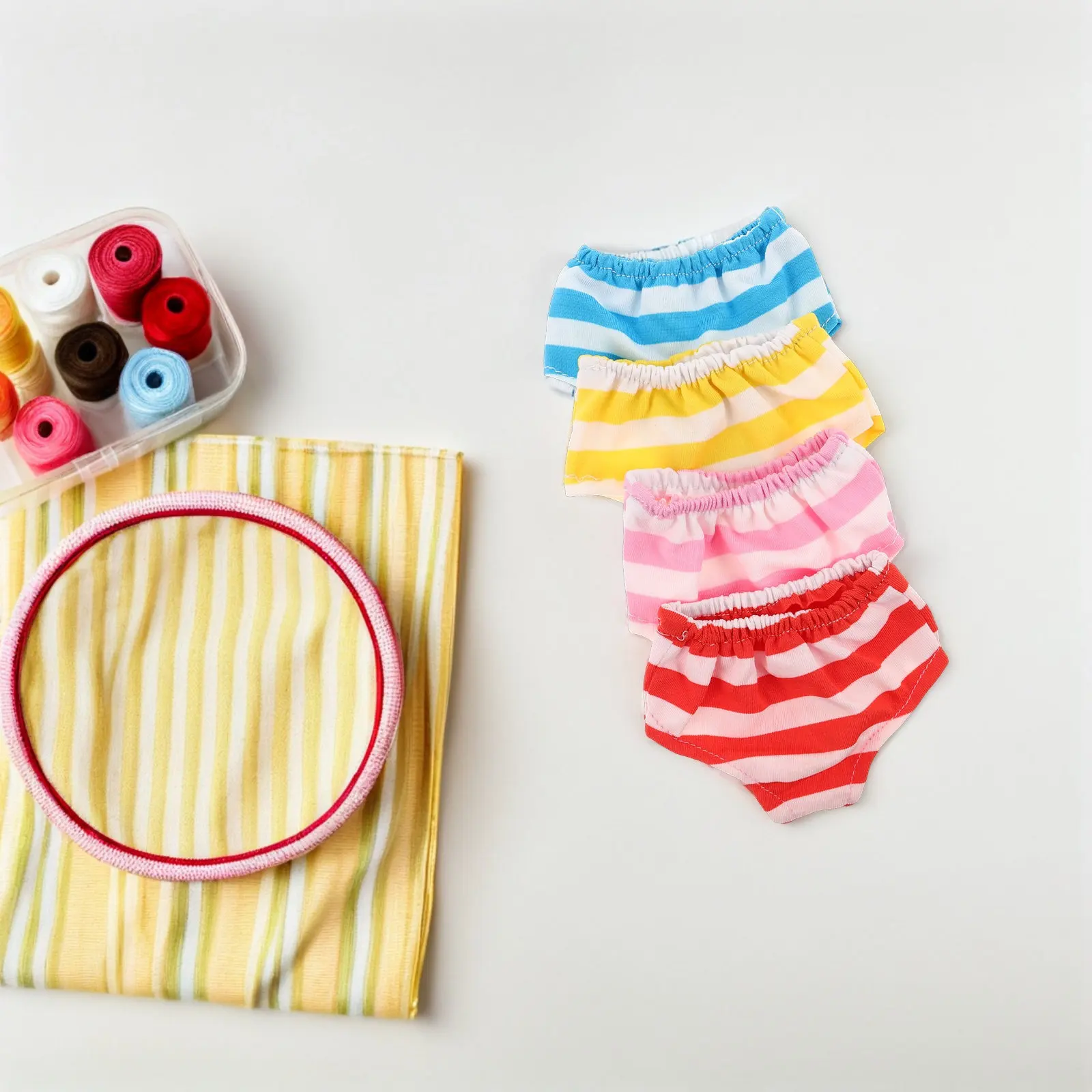 4Pcs Soft Underwear Set for 18 Inch Elastic Waistband Reusable Underpants Daily Dressing Clothes Accessories