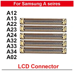 LCD 스크린 커넥터 메인보드 FPC, 삼성 갤럭시 A12, A13, A23, A22, A24, A32, A33, A34, A02 용, 78 핀, 5 개/로트