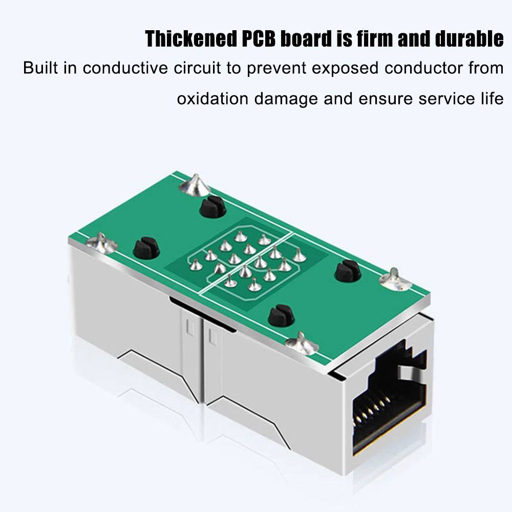 Network Cable Connector RJ45 Network Straight-Through Head Computer Broadband Network Cable Extension Connector Double-Pass Head