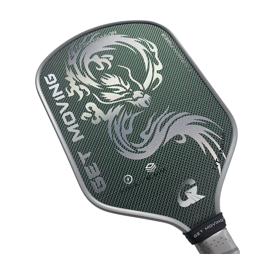 Azure Dragon Shape Titanium Carbon Fiber Pickleball Paddle 16mm Thick USAPA Approved GET MOVING Vot PP Honeycomb 16mm High-End