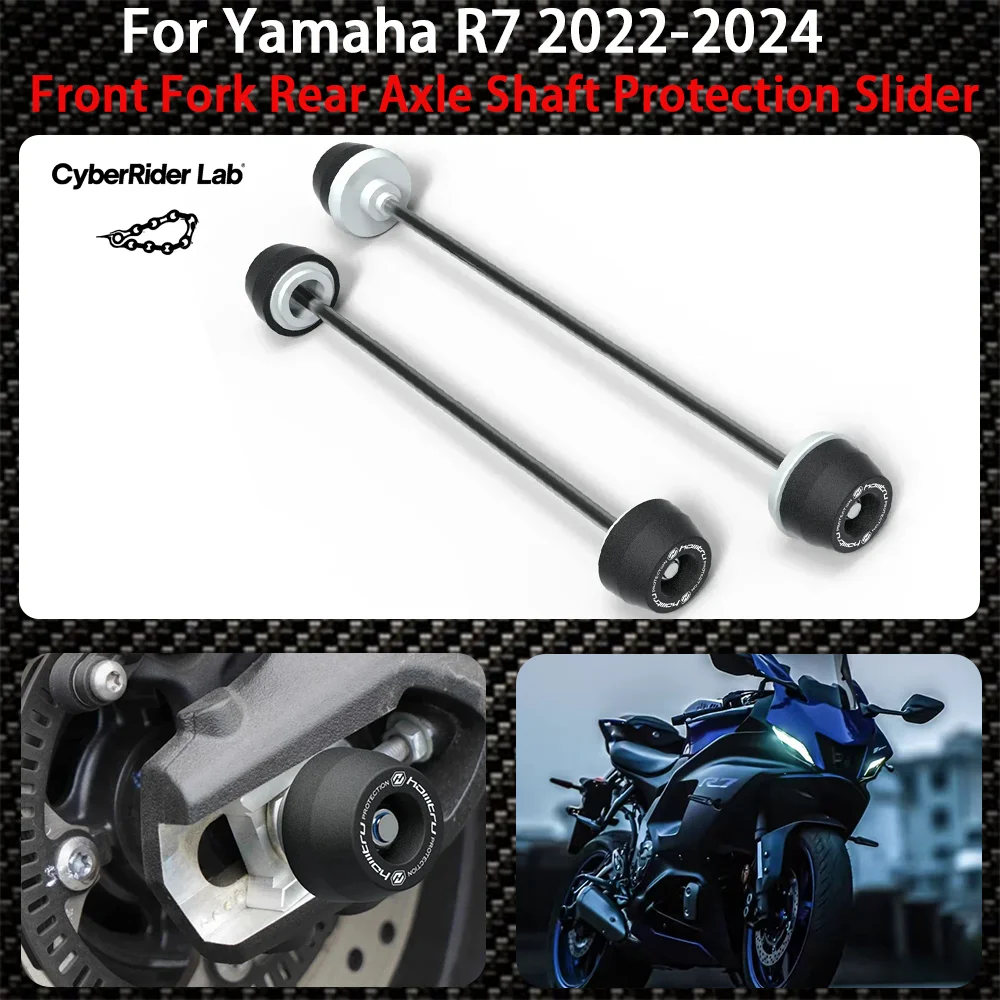 

R7 2024 Motorcycle Front Fork Rear Axle Shaft Protection Slider For Yamaha R7 r7 2022-2023 Wheel Protection Device
