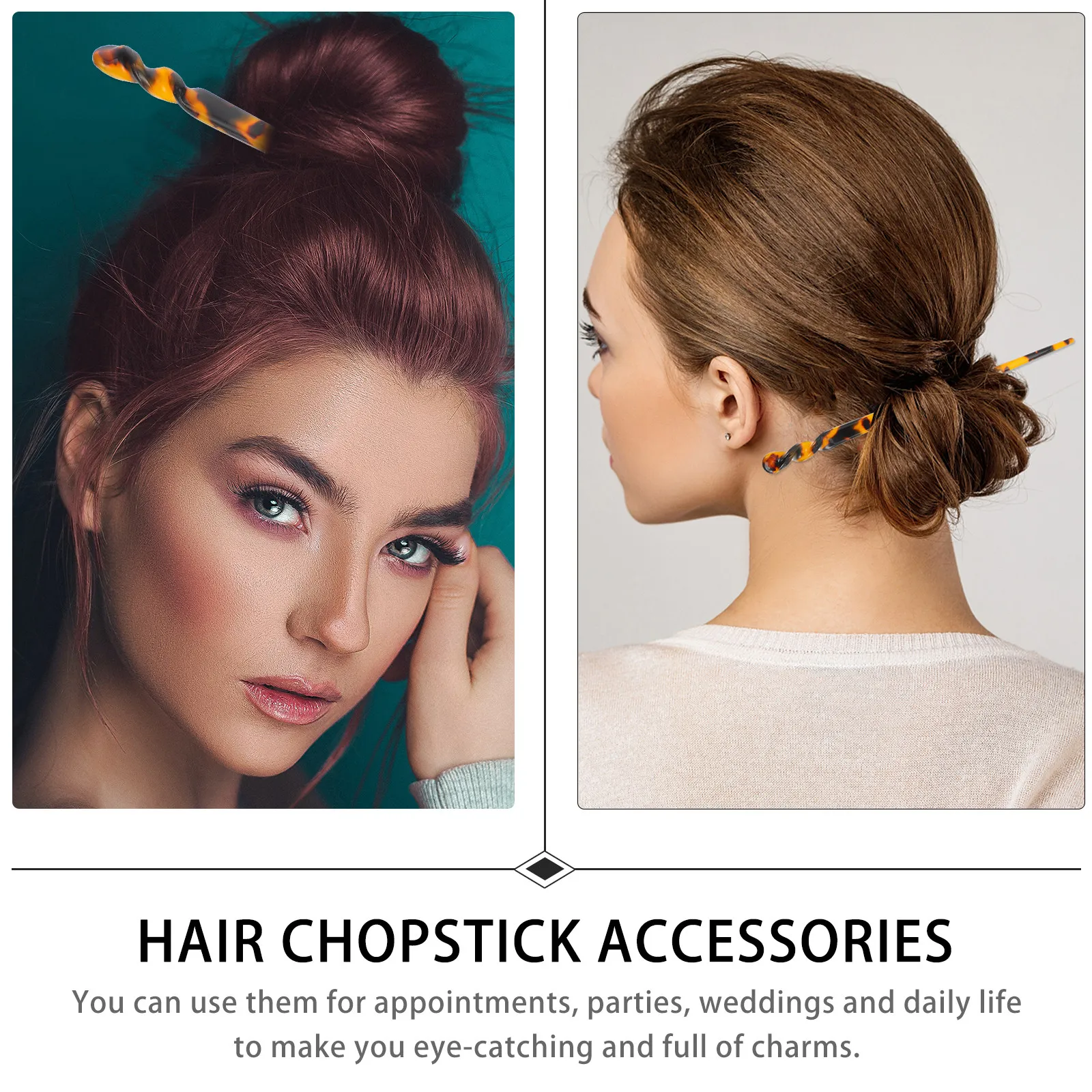 

2Pcs Ancient Chinese Hair Chopsticks Vintage Hair Sticks for Women High Quality Chignon Fork Hairpins Elegant Daily Party Wear