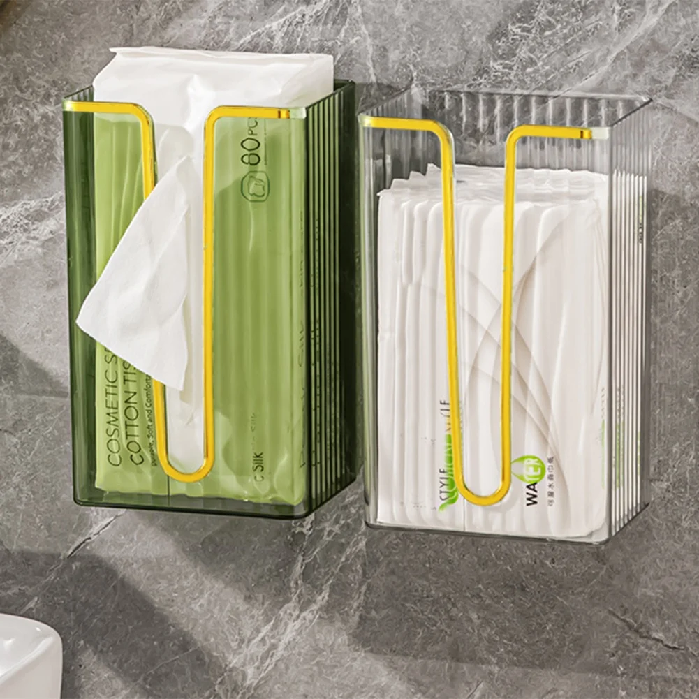 BAAJ-Punch-Free Tissue Box Kitchen Bathroom Paper Organizer Wall-Mounted Paper Towel Storage
