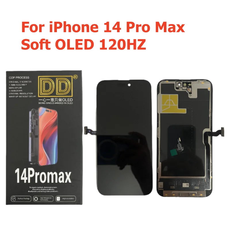For iPhone 14 Pro Max Screen Display 3D Touch Digitizer 14PM LCD Assembly Soft Hard OLED Incell Ruiji JK DD Replacement Parts