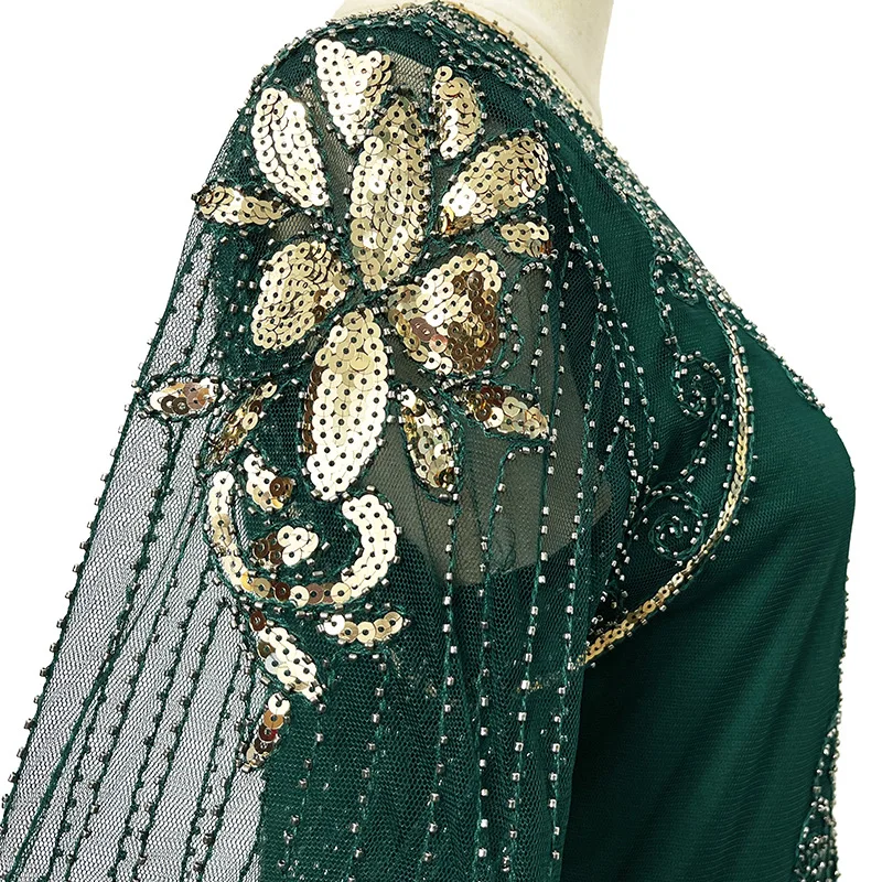 Vintage Sequined Gatsby Ball Fringed  Dinner Party Dress Plus Size Sexy Dress Cosplay Show