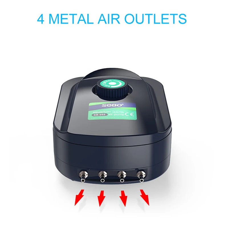 SOBO حوض السمك مضخة أكسجين ضاغط الهواء قابل للتعديل تدفق الهواء لخزان الأسماك وحوض السمك مضخات الأكسجين الملحقات