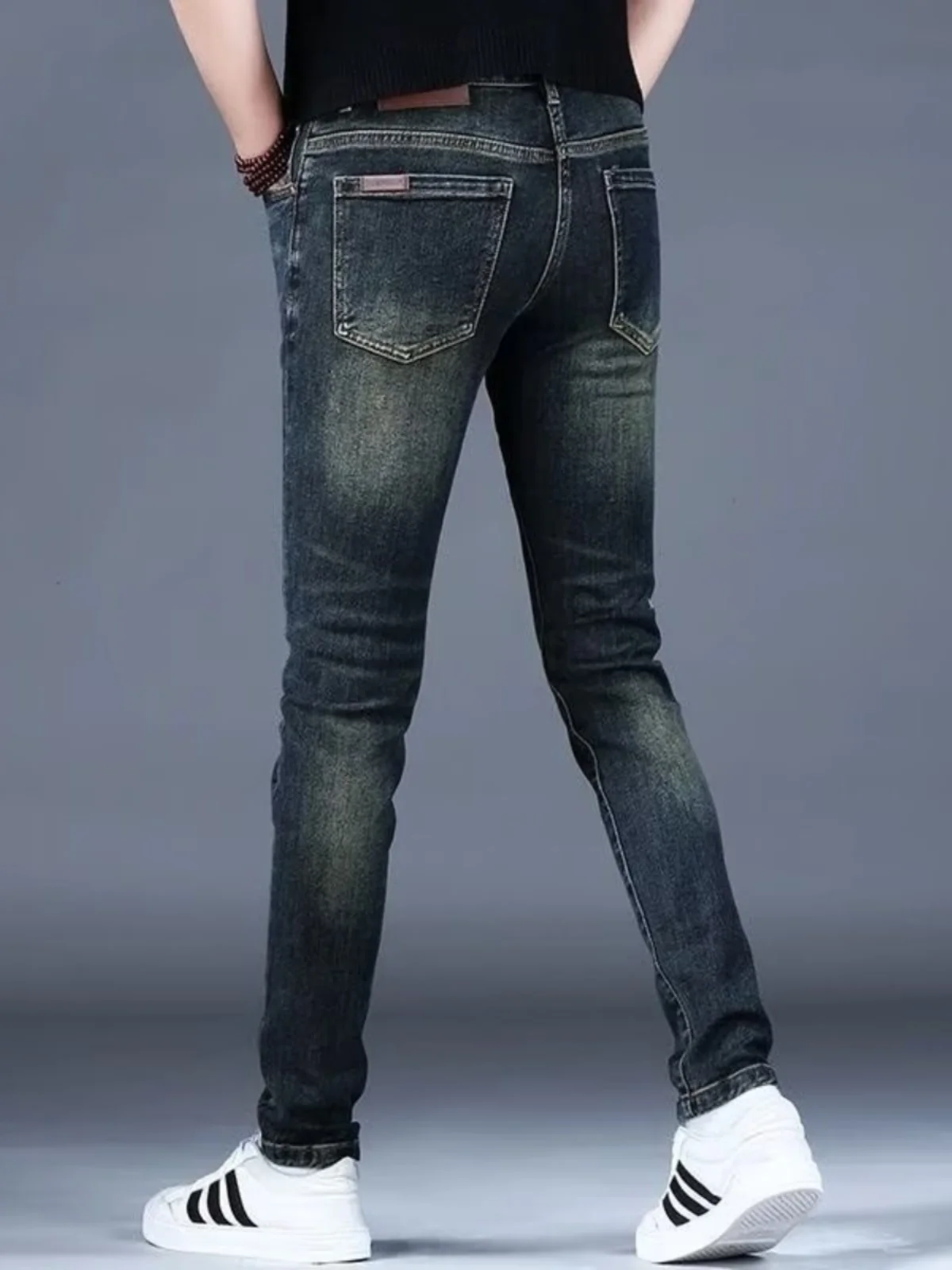 

Faionable Slim Fit Men's Jeans Autumn New Sle Lightweight Luxury Straight Leg Waed Cotton Stretch Denim Casual Trousers