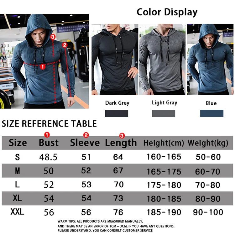 Herren Fitness Trainingsanzug Laufen Sport Hoodie Gym Jogger Kapuzen Outdoor Workout Shirts Tops Kleidung Muskeltraining Sweatshirt