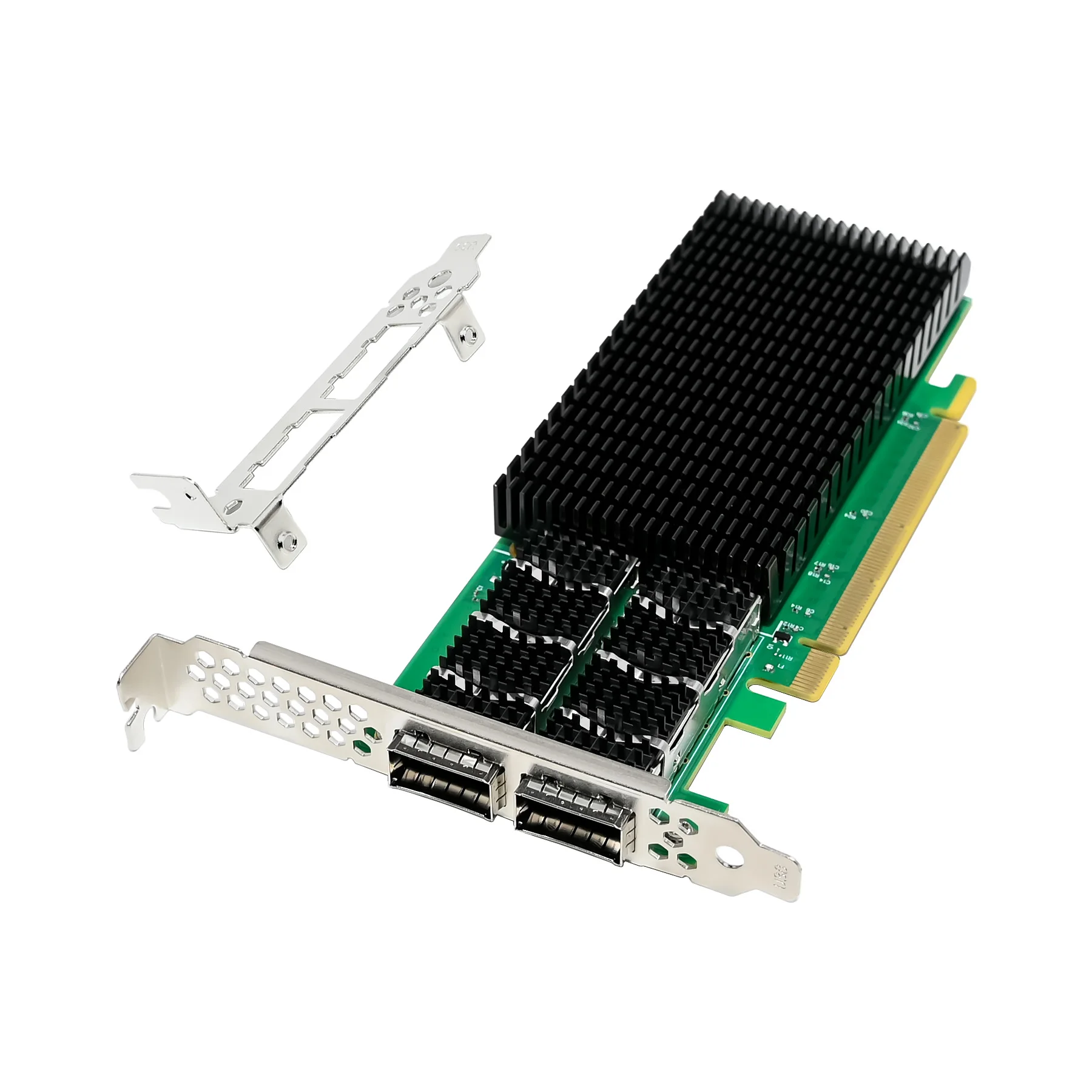 SUNWEIT ST7438 PCIe X16 Mellanox ConnectX-6 Adaptador de rede QSFP56 de porta dupla 200G com garantia de 1 ano com fio externo certificado CE