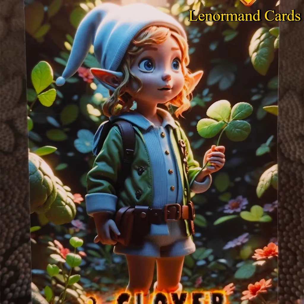 Elf Theme Lenormand Deck Renault 42 PVC Plastic Matt Waterproof Renowned Card Oracle Psychology Divination Future Board Games