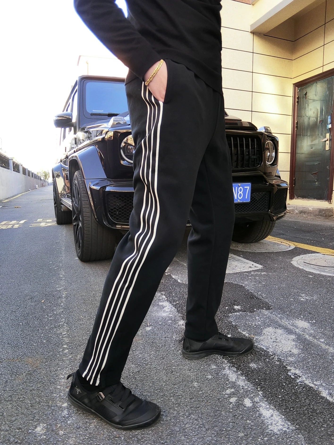 

Мужские повседневные брюки в стиле пэчворк с вышивкой, осенне-зимние, прямые, из шерсти и лиоцелла, модные, брендовые