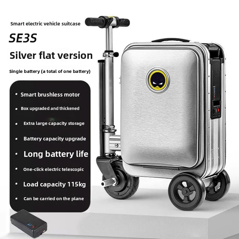 AliExpress OUCEY Electric Suitcase Can Be Boarded Smart Cycling Suitcase 20-inch Trolley Case Seat Adults and Childr En's Transportation Artifact
