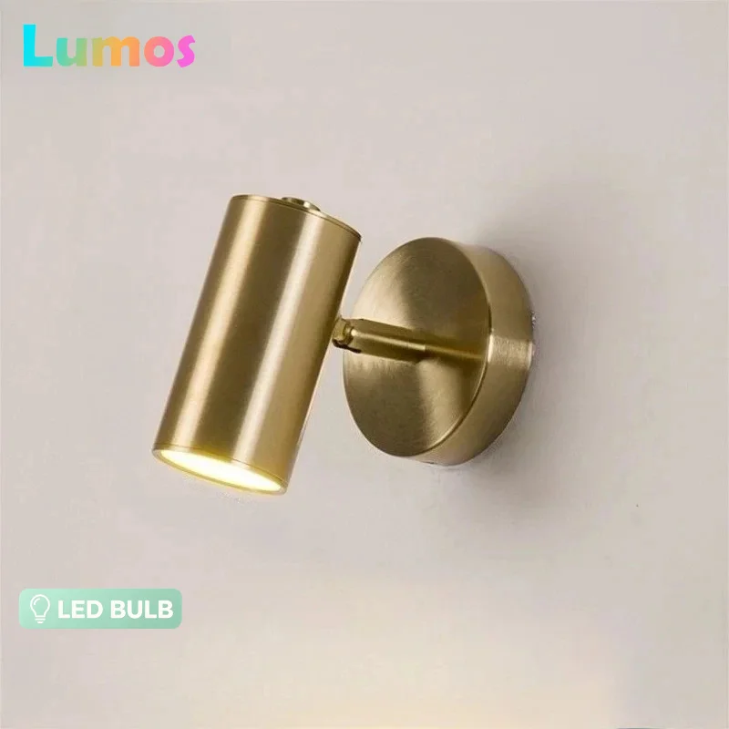 A81 Nordic Minimalist Rotatable Wall Lamps With Switch LED Spotligh Indoor Lighting Bedside For Bedroom Wall Sconce Lighting