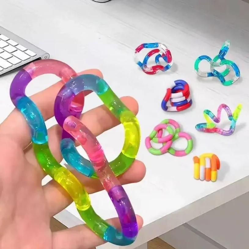 Deformable Rope Educational Tangle Fidget Toy Deformation Rope Knot Stress Relieving Toy Funny Gift for Kid Juguetes Antiestrés
