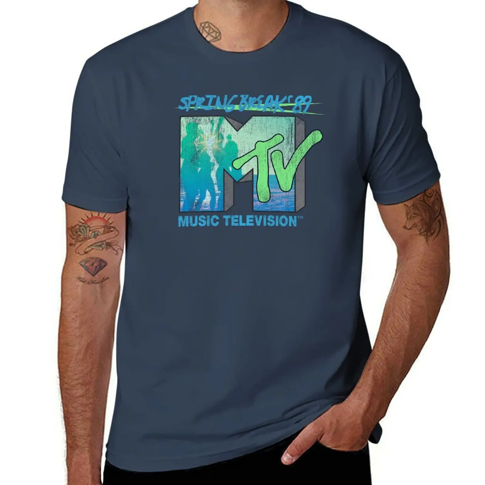 

MTV Spring Break 89 Retro Beach Logo T-Shirt t shirts for man cotton soft t shirt personalised anime tshirt T-Shirt