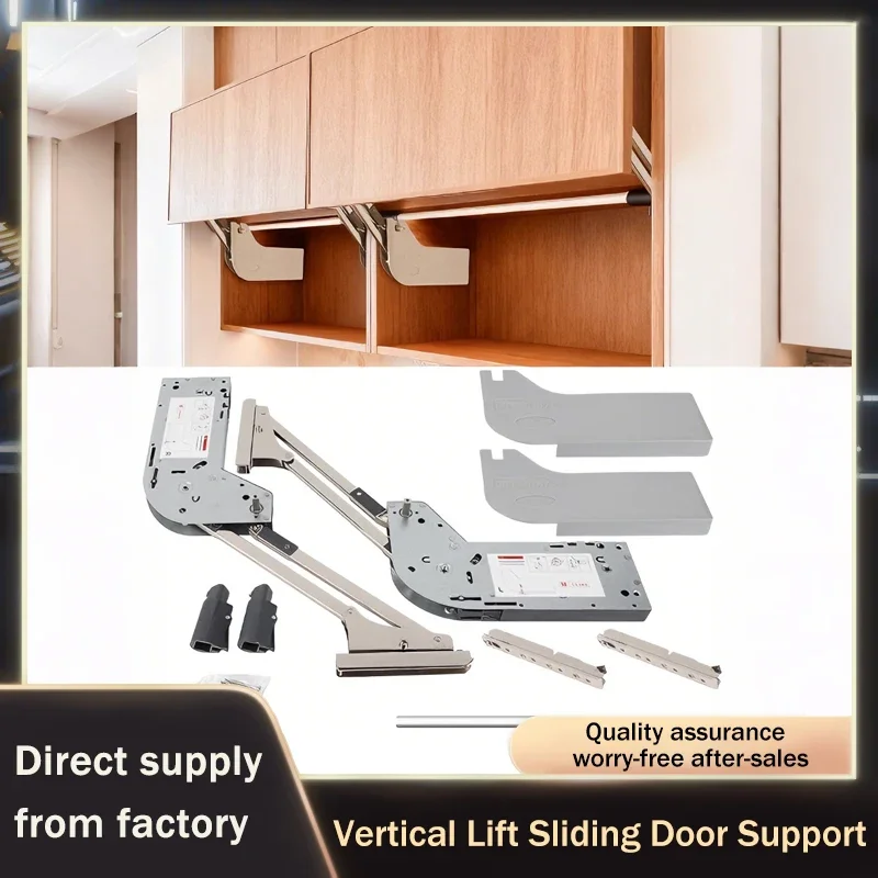 Upward Folding Cabinet Door Hardware Vertical Lift Translation Support Gas Spring Hydraulic Buffer Stop Anywhere Function