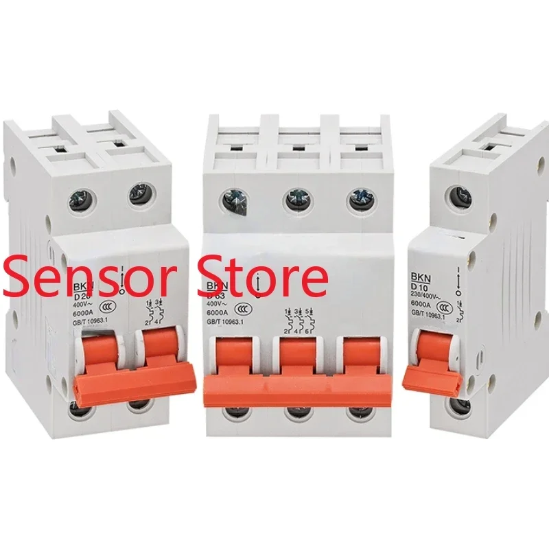 

5PCS Small Circuit Breaker BKN 1P 2P 3P D 10 16 20 25 40 50 63 A
