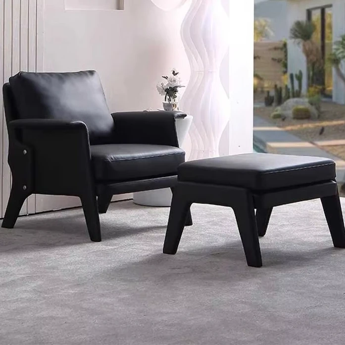 

！@Nordic Modern Design Single Sofa Chair Creative Wooden Lazy Leisure Lounge for Living Room Balcony B&B Hotel Use