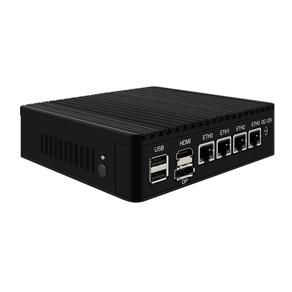 Mini PC senza ventola 4 Intel i226-V 2.5Gb LAN N6005 N5105 2 * NVMe TPM2.0 Switch Router morbido Server VPN ESXI Robusto apparecchio firewall