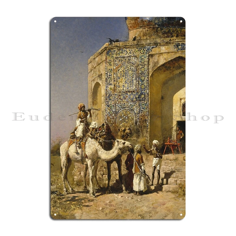 Ottoman Painting Sultan And The Bcleymaniye Mosque Constantinople Metal Plaque Ottoman Tin Sign Poster #4