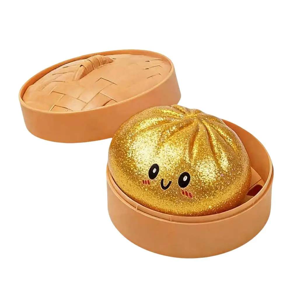 10Cm Simulatie Flash Dumpling Drukbal Stressverlichting Herbruikbaar Lage rebound Decompressie Speelgoed Kinderen Volwassenen Verjaardagscadeau