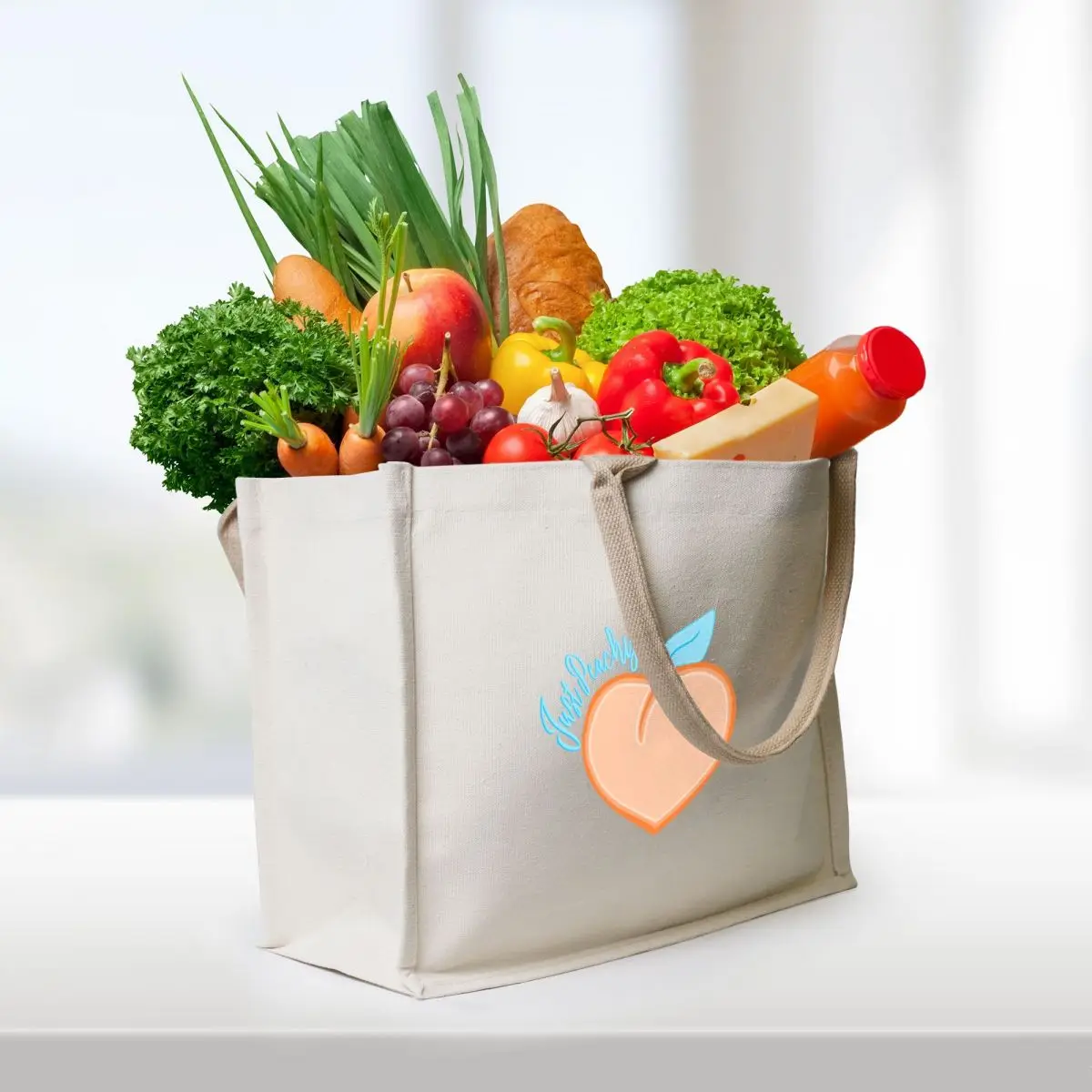 Peachy Tote Bag Cloth bags Women's bags great bag Canvas shoulder bag