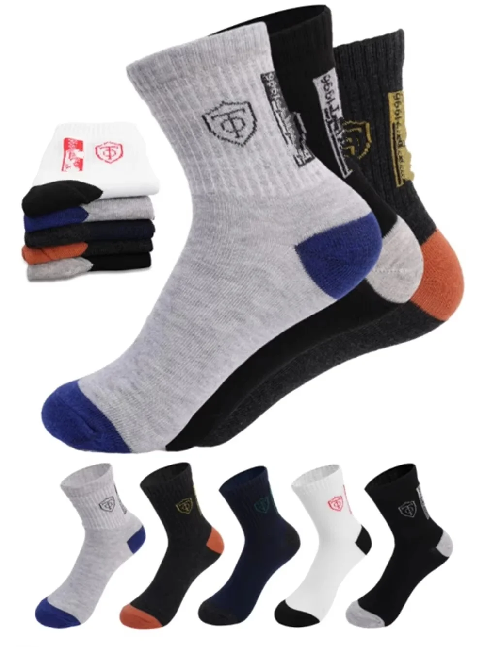 10 paires respirant coton sport bas hommes fibre de bambou automne et hiver hommes chaussettes