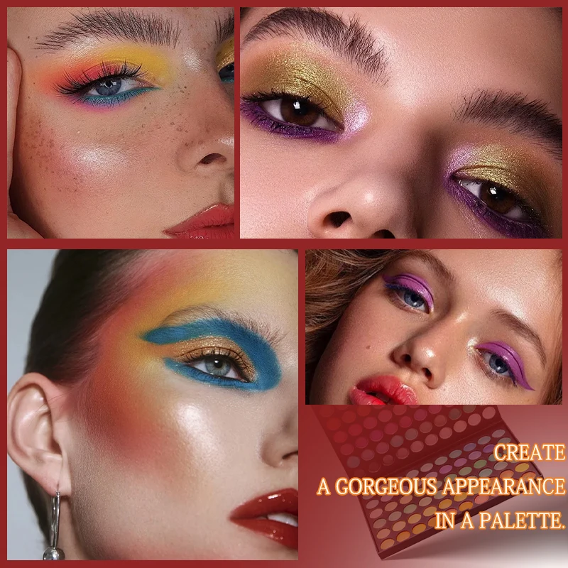 120 Colors Eyeshadow Palette, Matte Shimmer Rainbow Multicolor Eyeshadow, Long Lasting High Pigment Professional Cos Makeup Pale