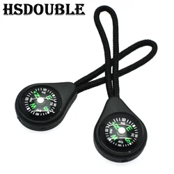 5 Pcs/Pack Compass Zipper Pull With Strap For Backpack Gym Suit Garment Accessories Black