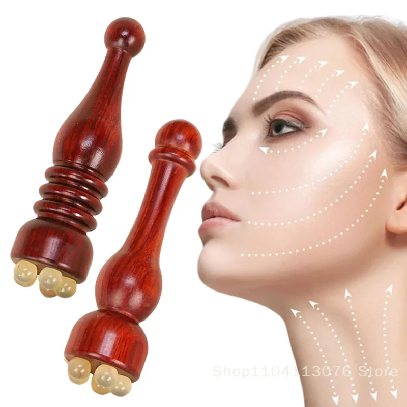 

Гладкий массажный инструмент для лица, сандаловое дерево, Гуа Ша, массажные палочки для ухода за кожей лица, массажер в форме стручка лотоса, инструмент для физиотерапии лица