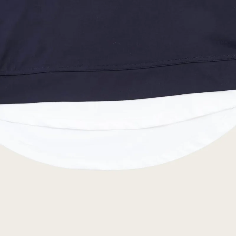 2026 Neuerscheinung Damen Faux-Zweiteiler Langarm-Sweatshirt mit Farbblock-Manschetten Elegant Lässig und Vielseitig – Detail 7